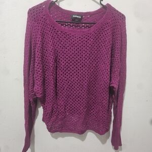 🌿Express Women's Fuchsia Knit Sweater
